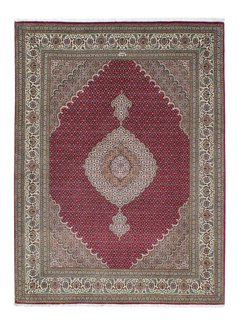 Persisk tæppe - Tabriz - 208 x 152 cm - mørkerød