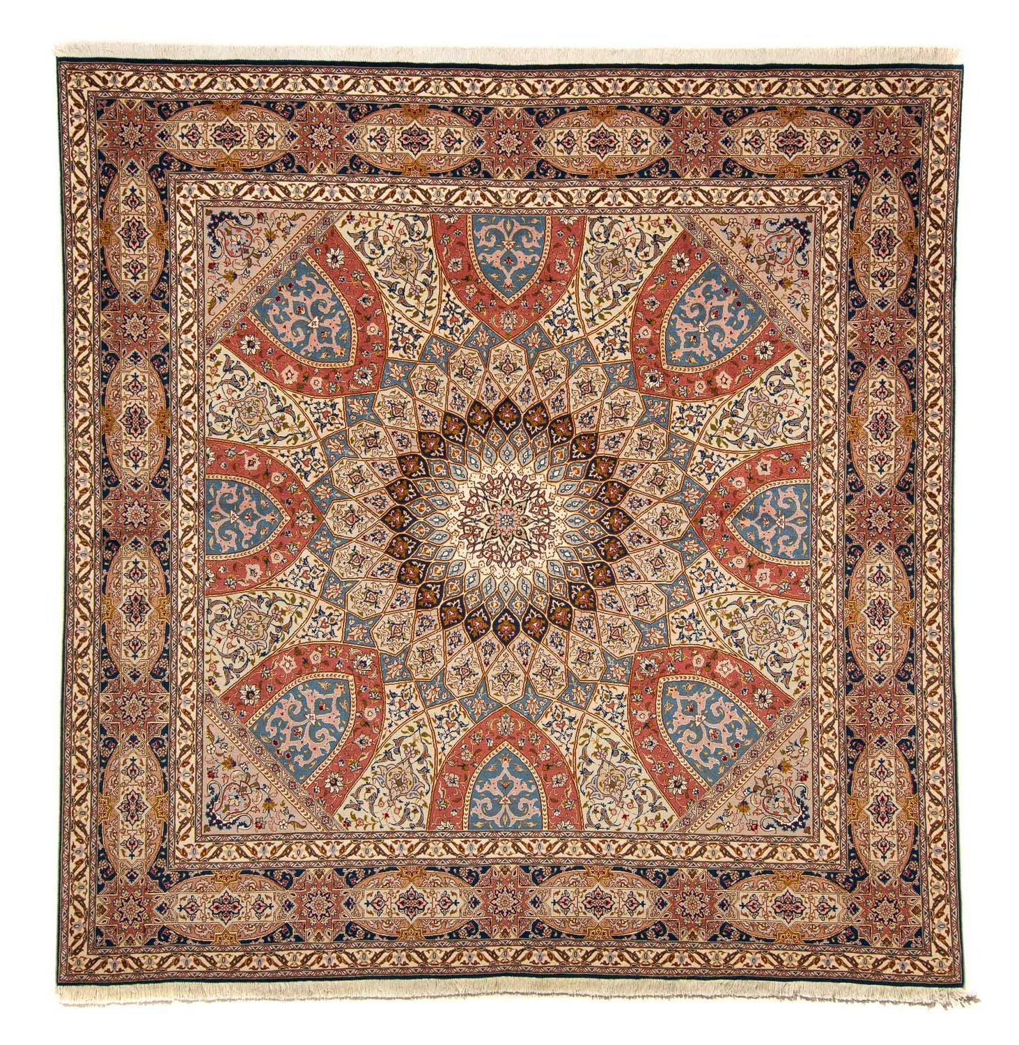 Persisk tæppe - Tabriz - Royal firkantet  - 254 x 248 cm - flerfarvet