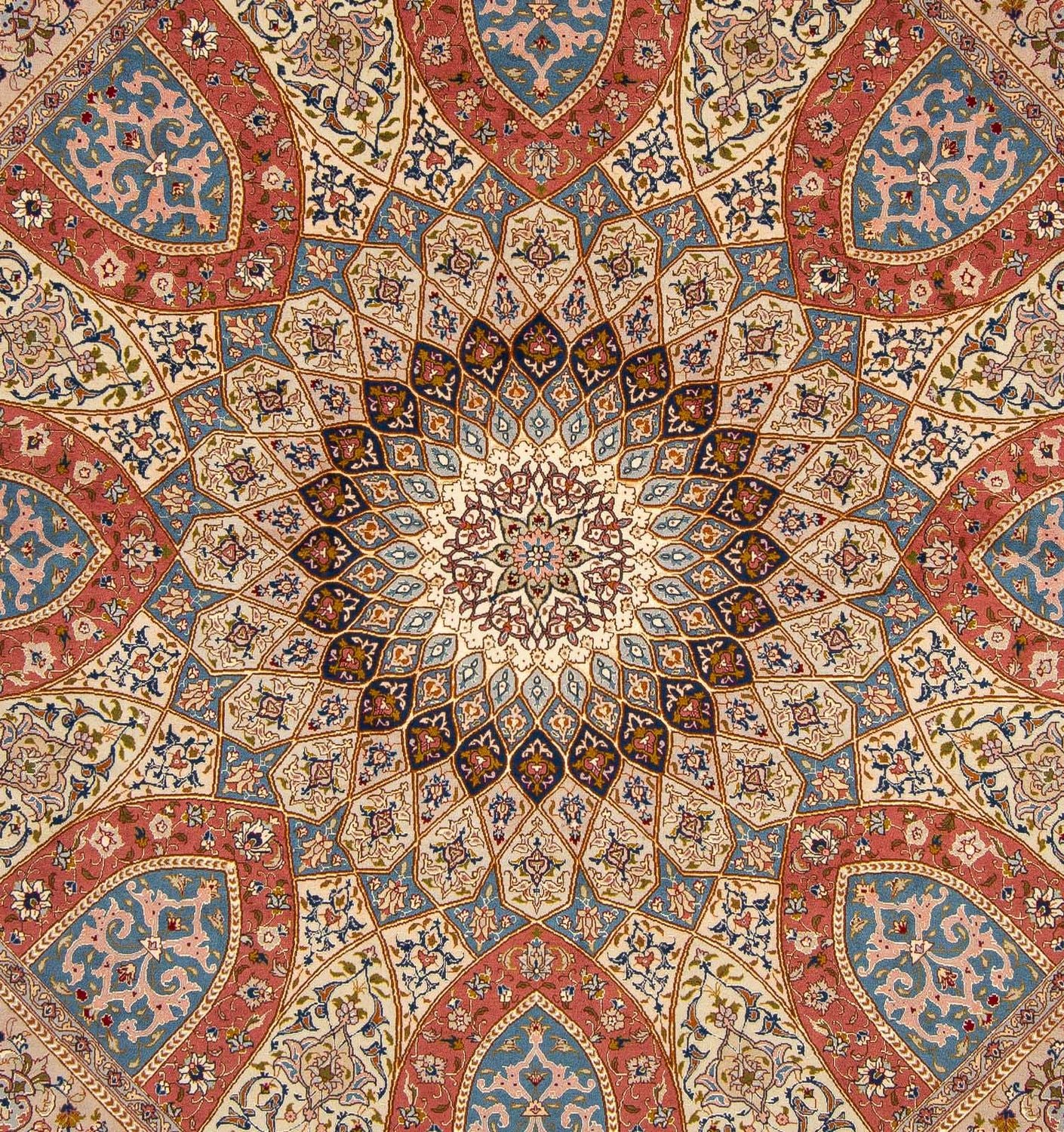 Persisk tæppe - Tabriz - Royal firkantet  - 254 x 248 cm - flerfarvet
