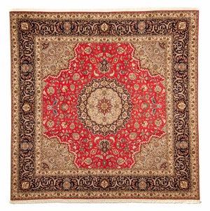 Persisk tæppe - Tabriz - Royal firkantet  - 257 x 254 cm - rød