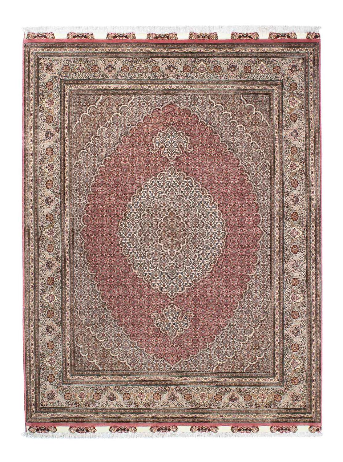 Persisk tæppe - Tabriz - 210 x 152 cm - lysrød