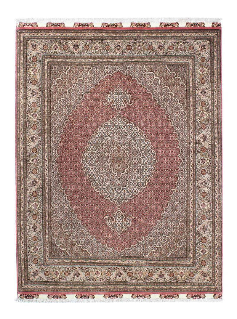 Persisk tæppe - Tabriz - 210 x 152 cm - lysrød