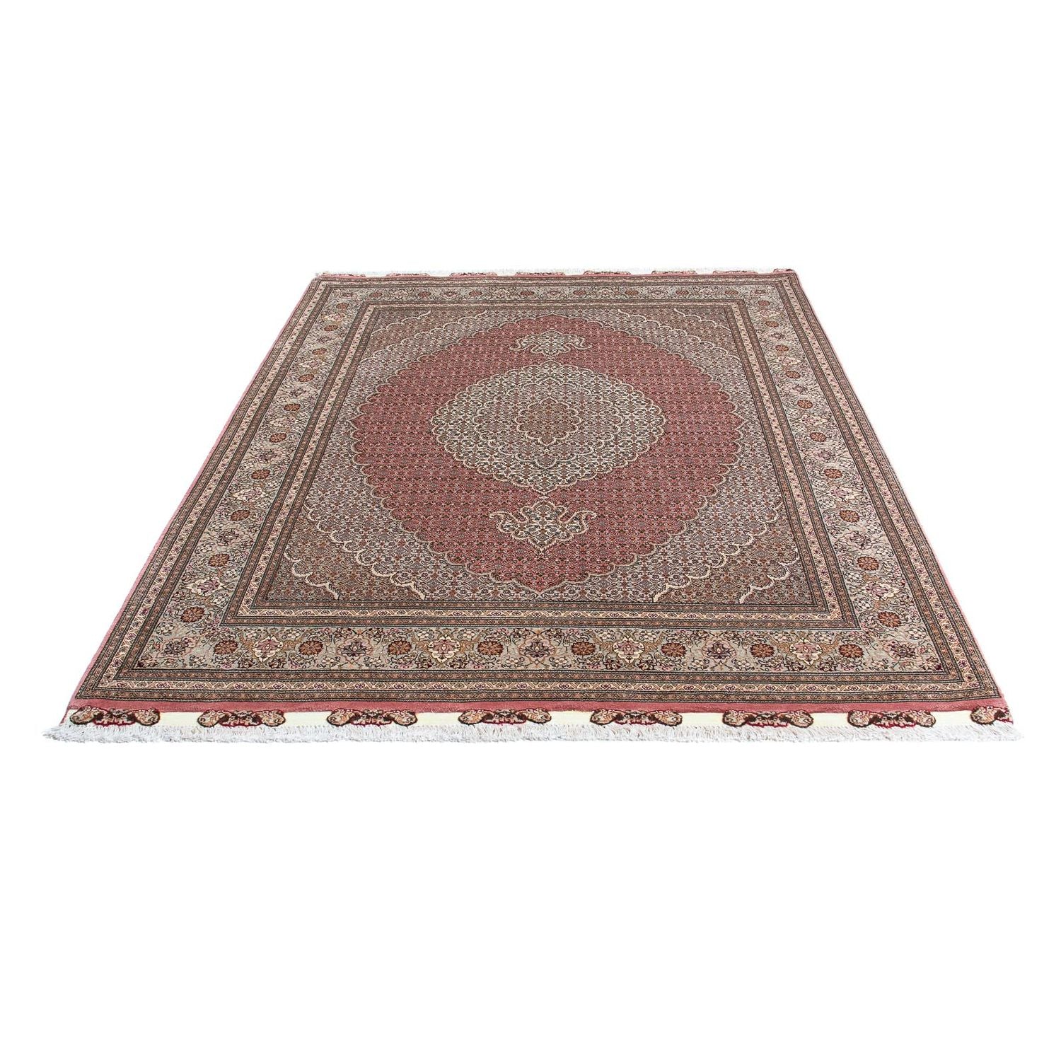 Persisk tæppe - Tabriz - 210 x 152 cm - lysrød