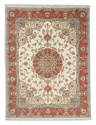 Persisk tæppe - Tabriz - Royal - 198 x 150 cm - beige