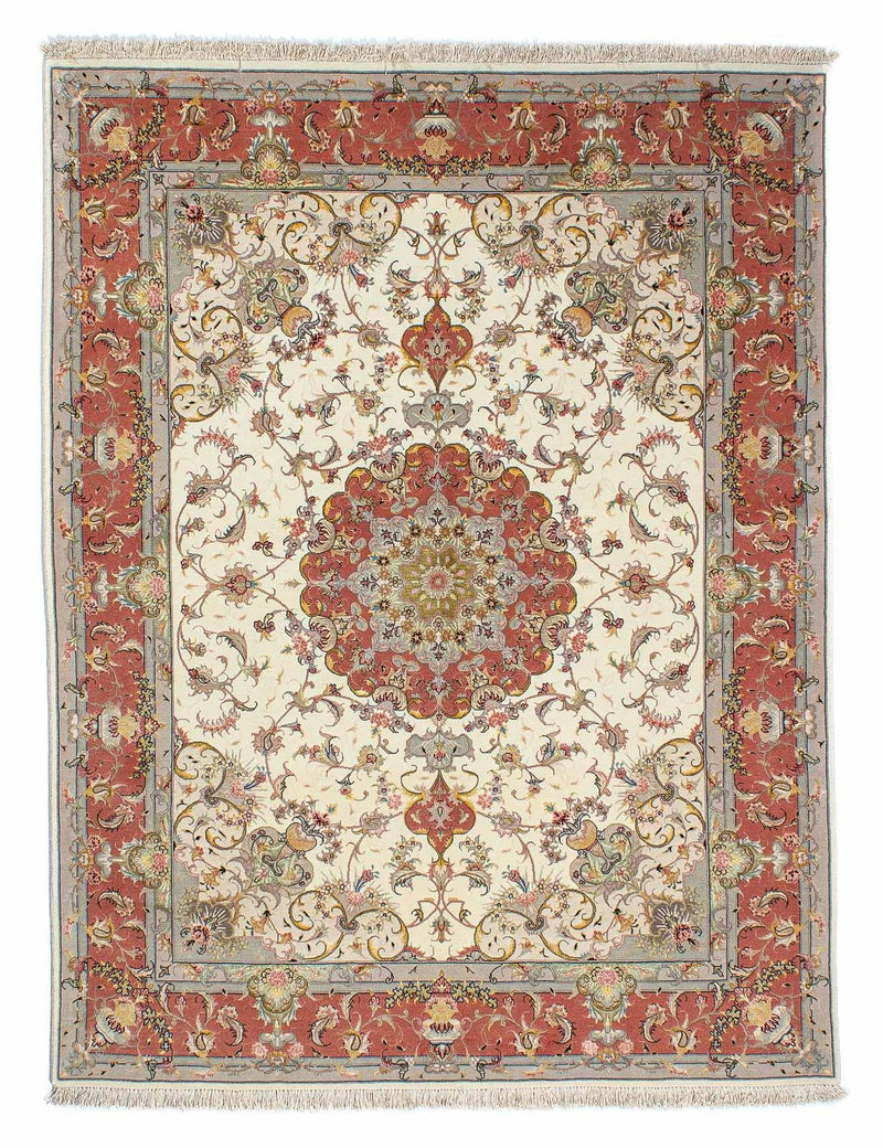 Persisk tæppe - Tabriz - Royal - 198 x 150 cm - beige