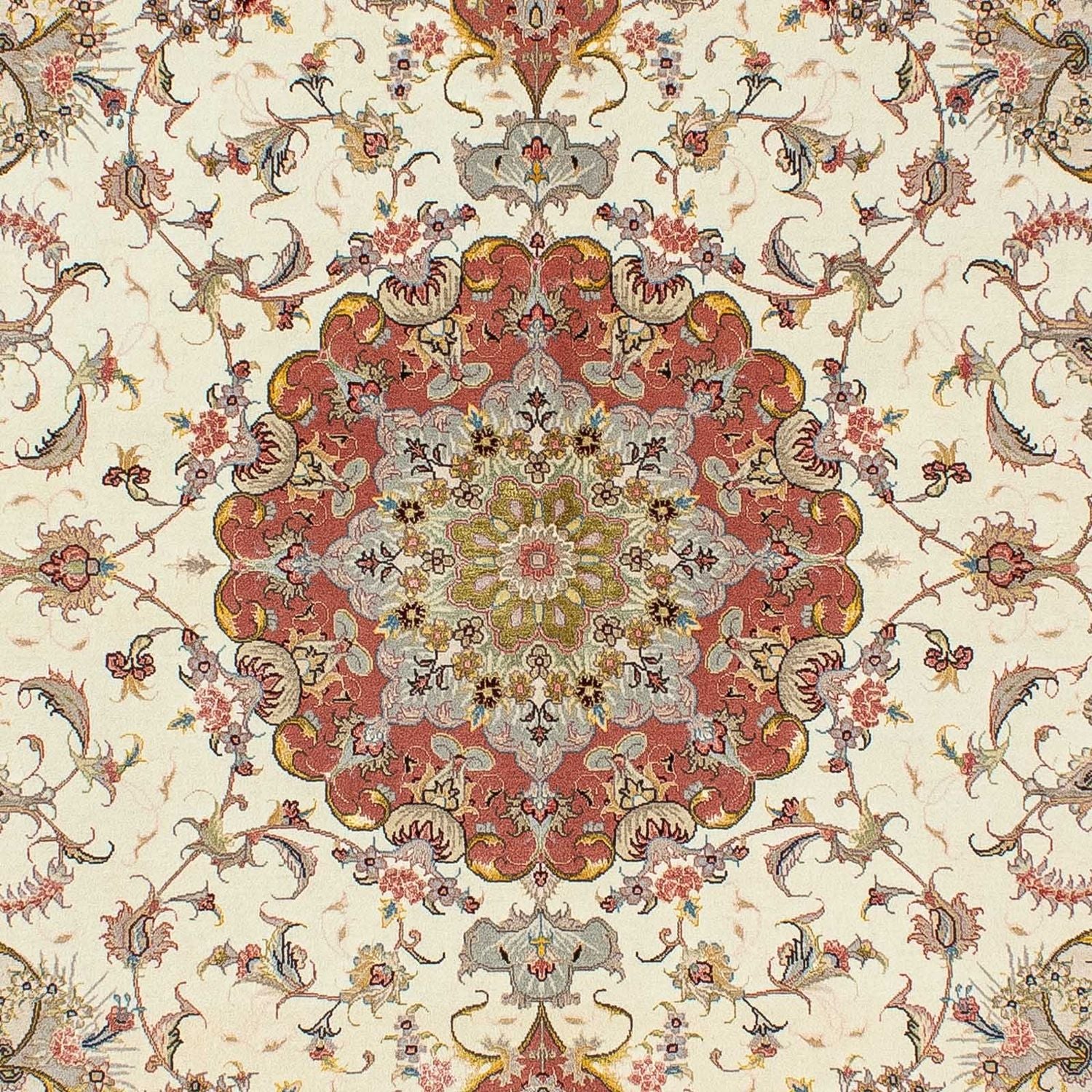 Persisk tæppe - Tabriz - Royal - 198 x 150 cm - beige