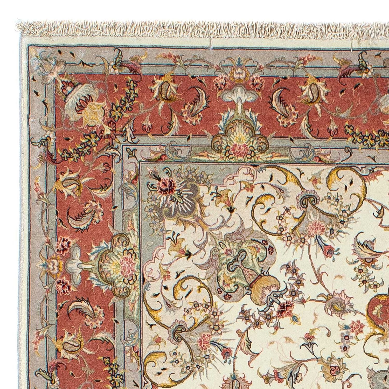 Persisk tæppe - Tabriz - Royal - 198 x 150 cm - beige