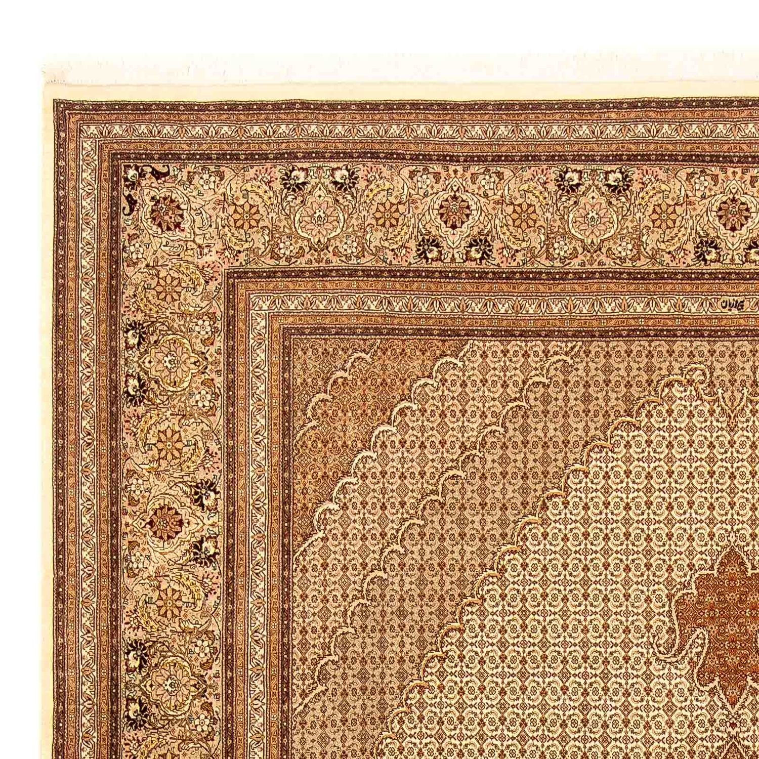 Persisk tæppe - Tabriz - 361 x 249 cm - lys brun