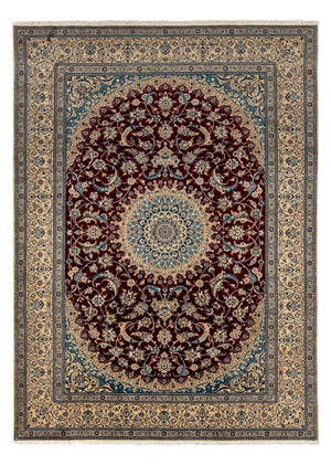Persisk tæppe - Nain - Royal - 344 x 245 cm - mørkerød