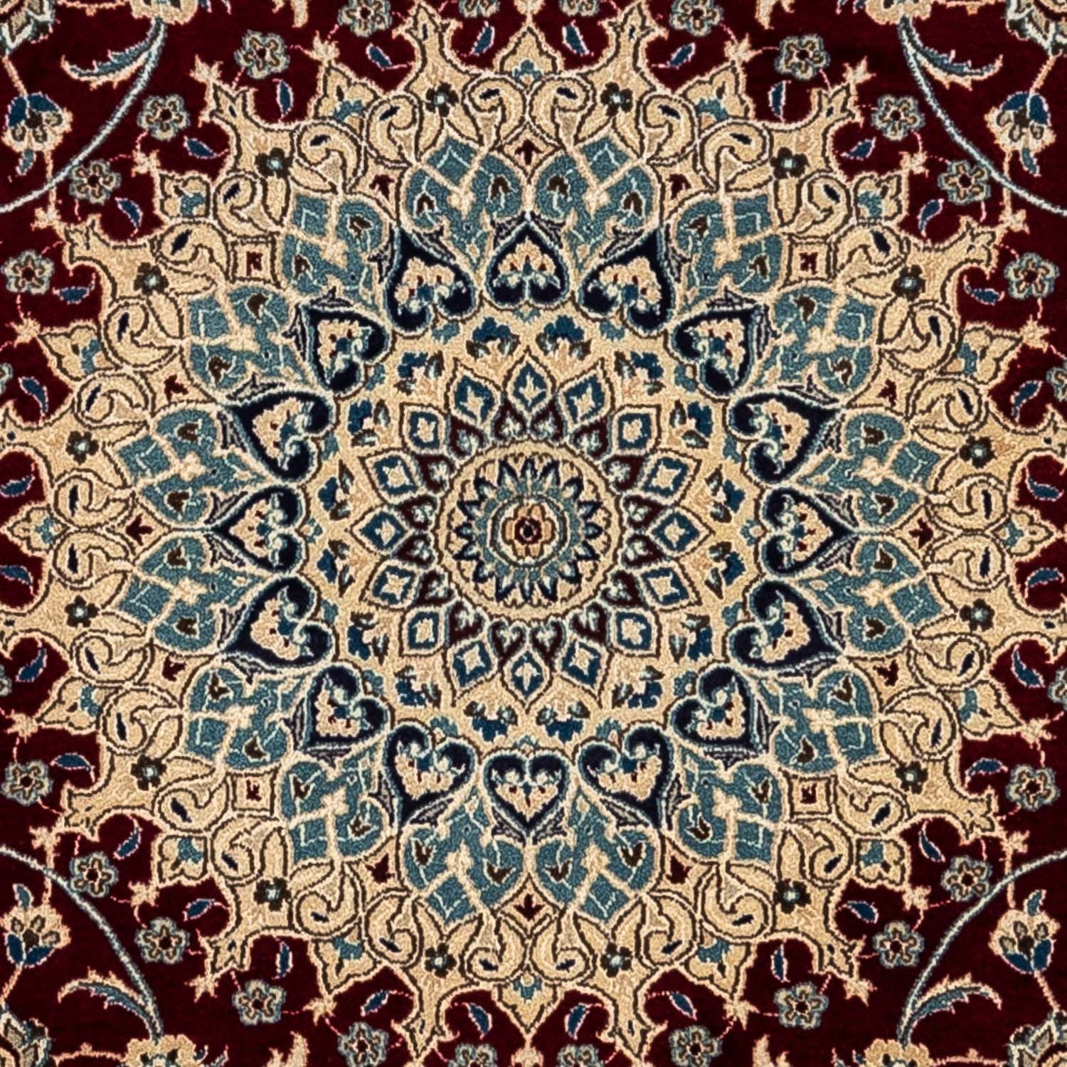 Persisk tæppe - Nain - Royal - 344 x 245 cm - mørkerød