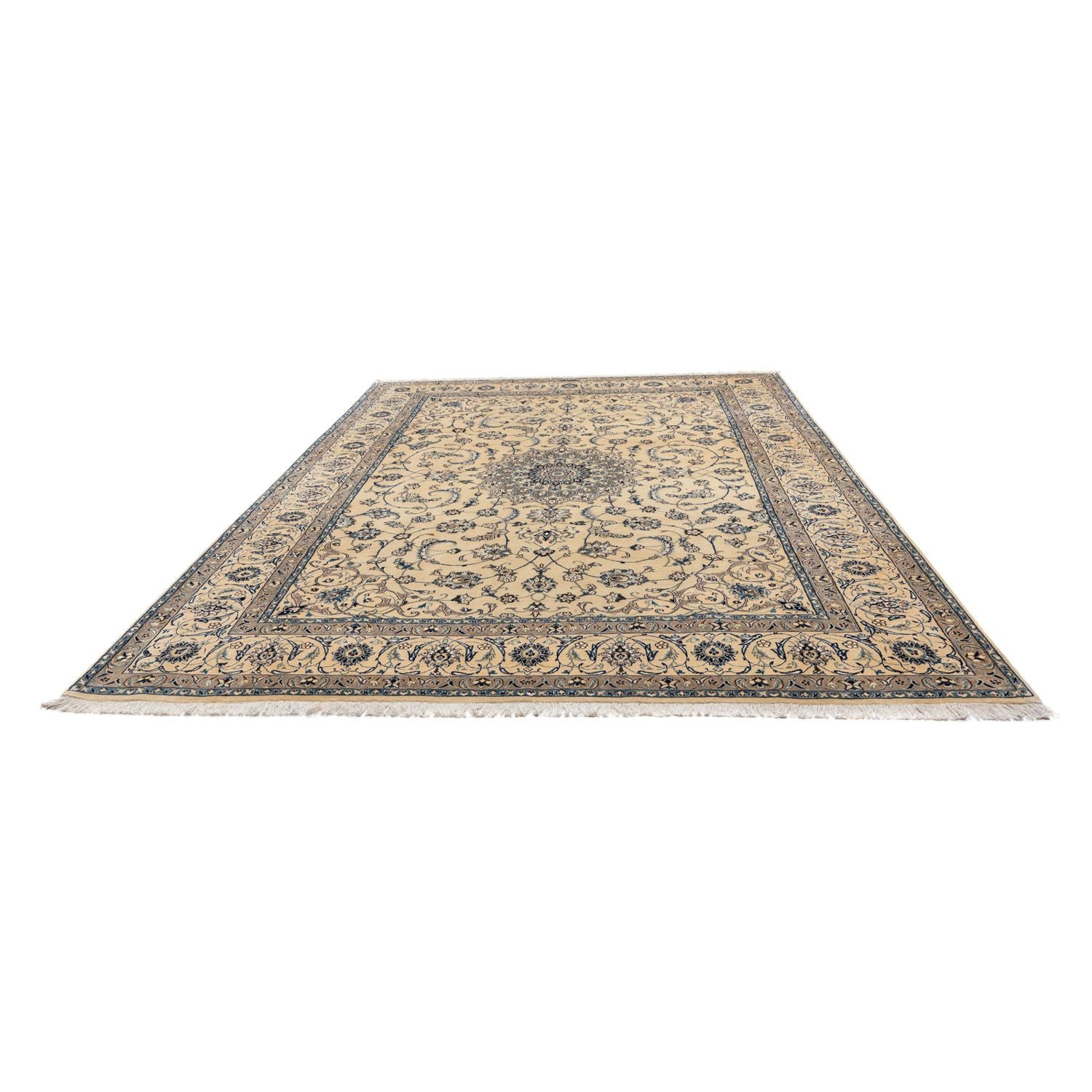 Persisk tæppe - Nain - Premium - 335 x 251 cm - beige