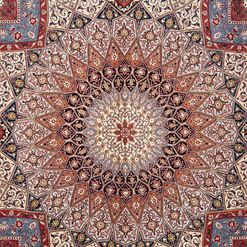 Persisk tæppe - Tabriz - Royal firkantet  - 300 x 298 cm - flerfarvet