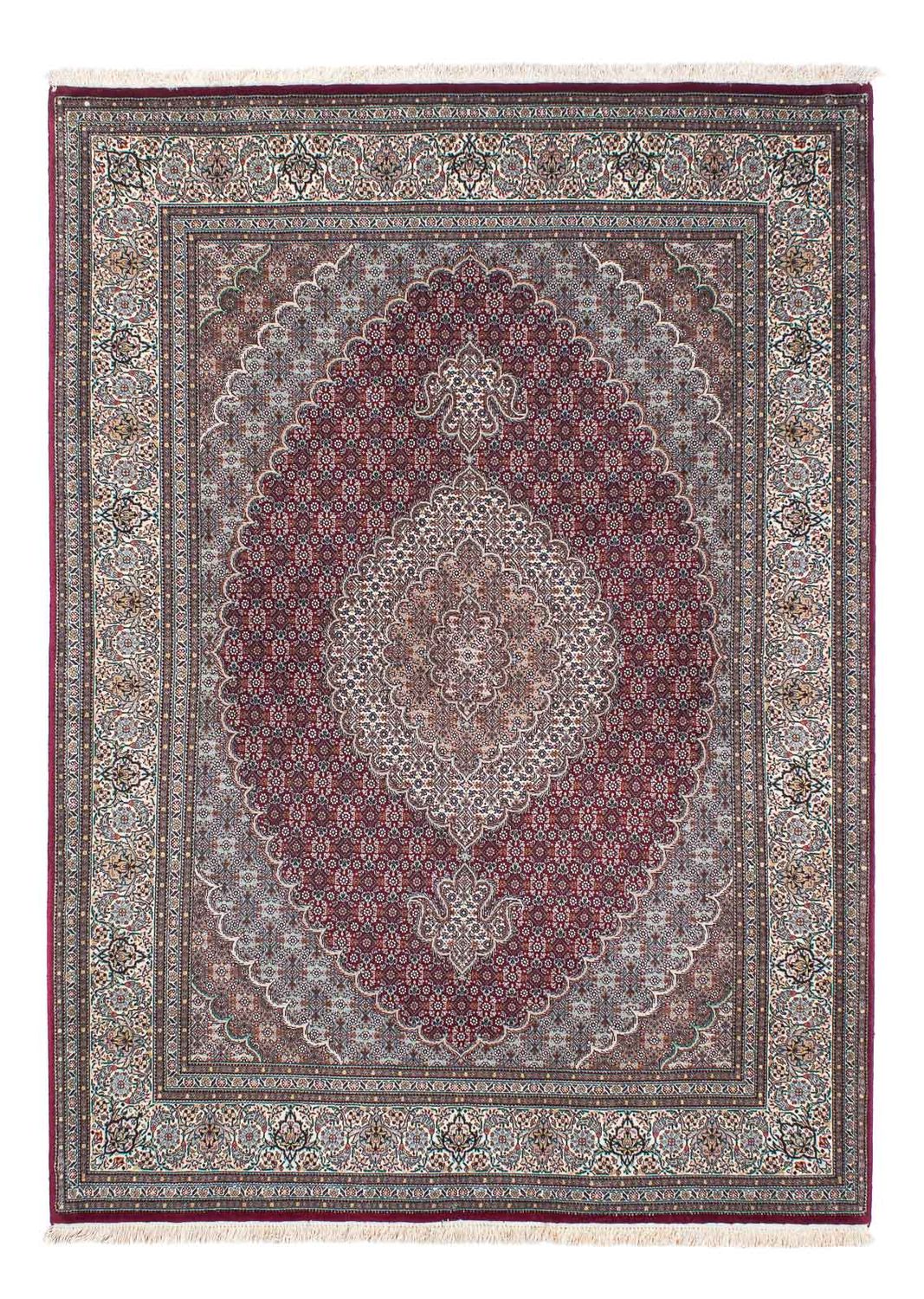 Persisk tæppe - Tabriz - 210 x 152 cm - mørkerød