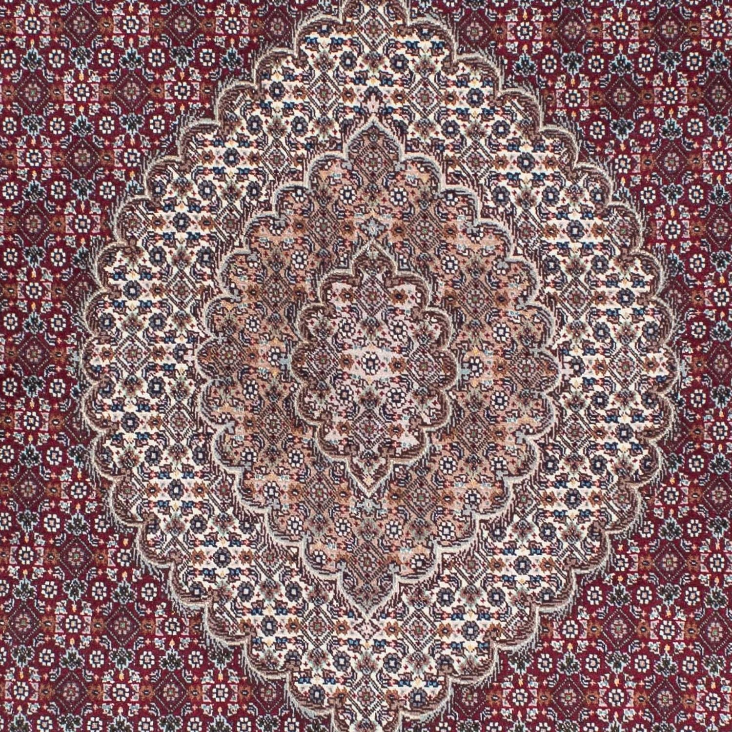 Persisk tæppe - Tabriz - 210 x 152 cm - mørkerød