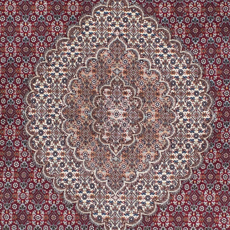 Persisk tæppe - Tabriz - 210 x 152 cm - mørkerød