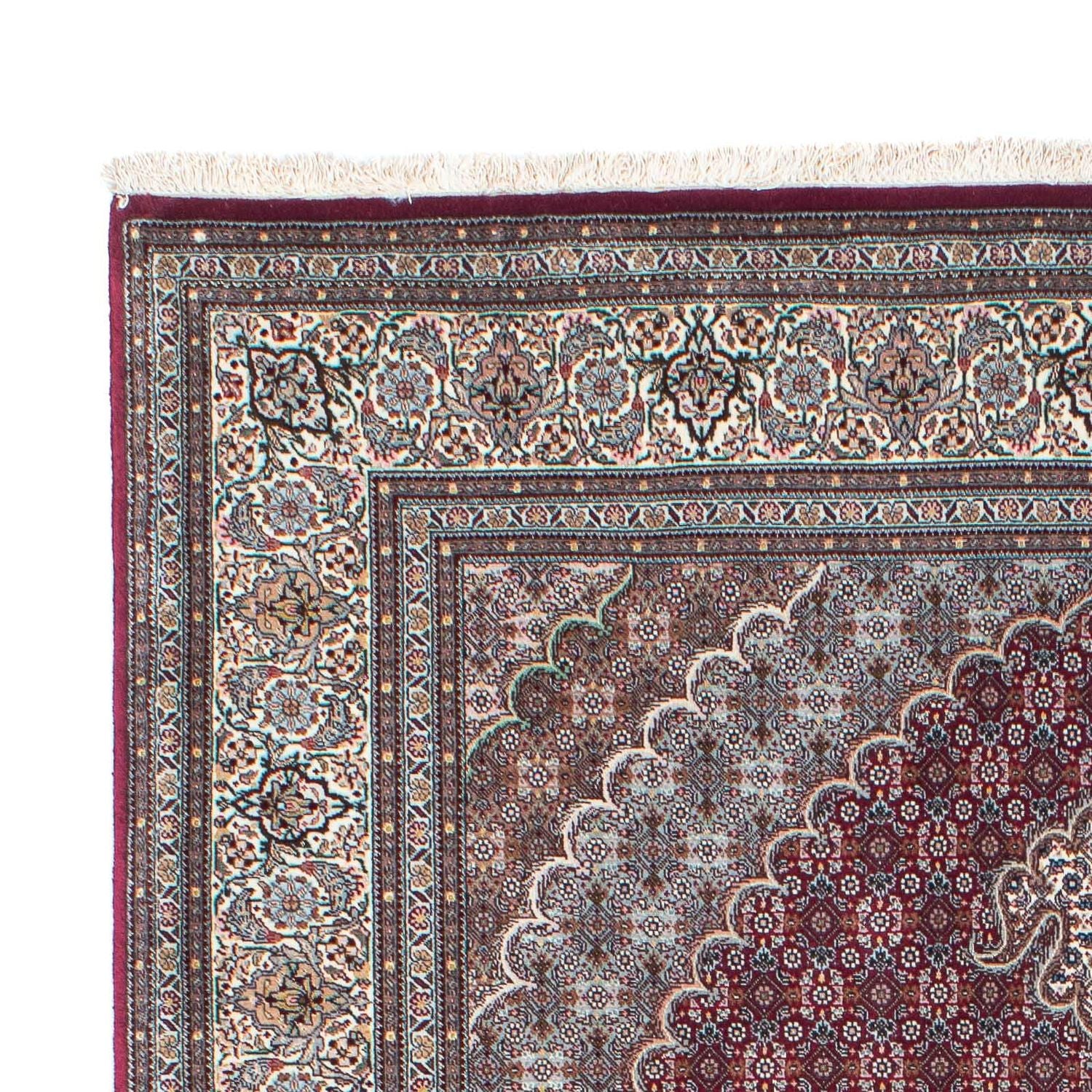 Persisk tæppe - Tabriz - 210 x 152 cm - mørkerød