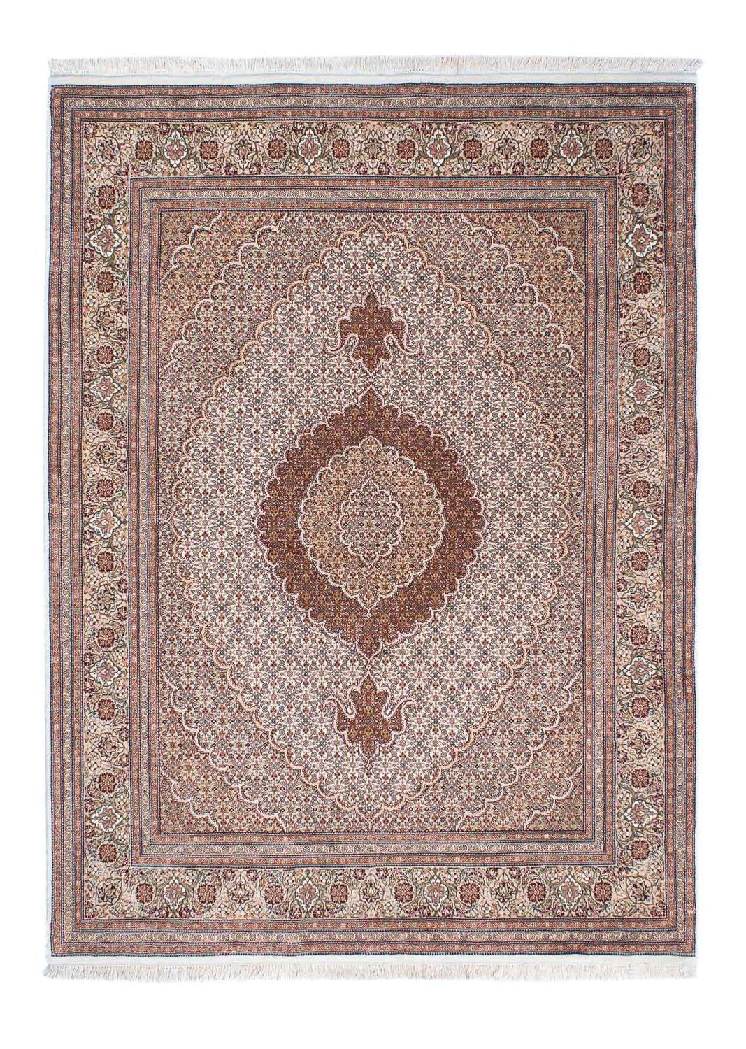 Persisk tæppe - Tabriz - 214 x 154 cm - lys brun
