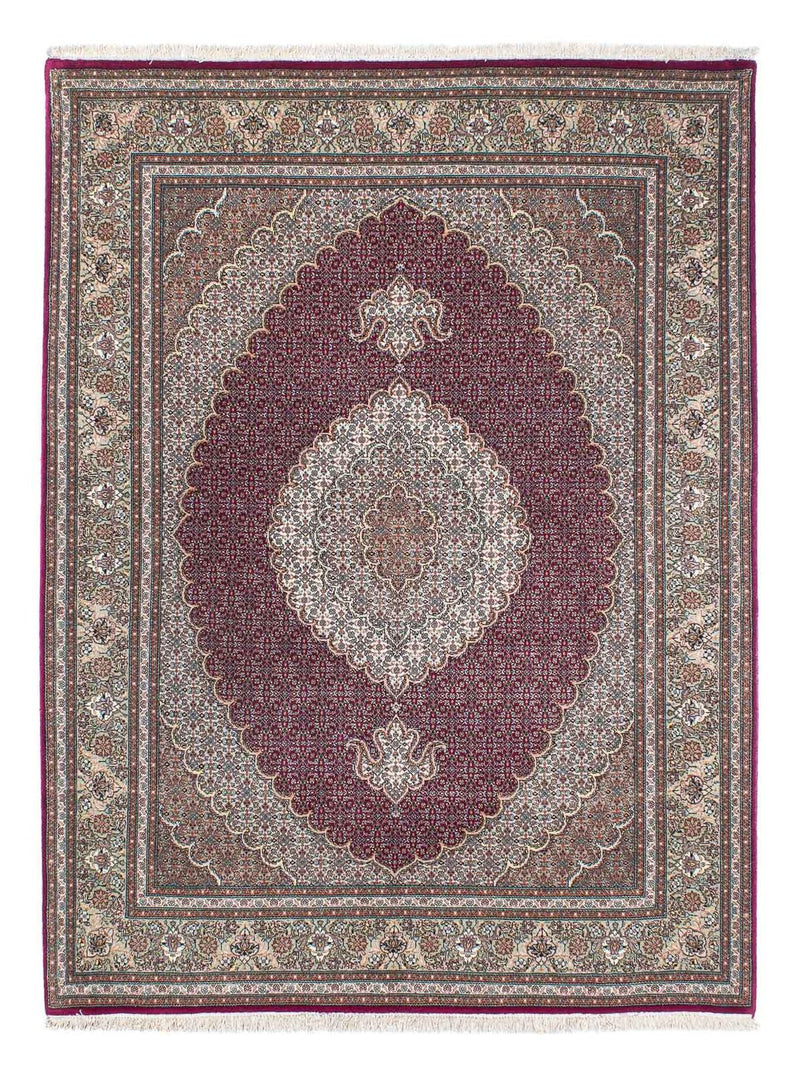 Persisk tæppe - Tabriz - 206 x 153 cm - mørkerød