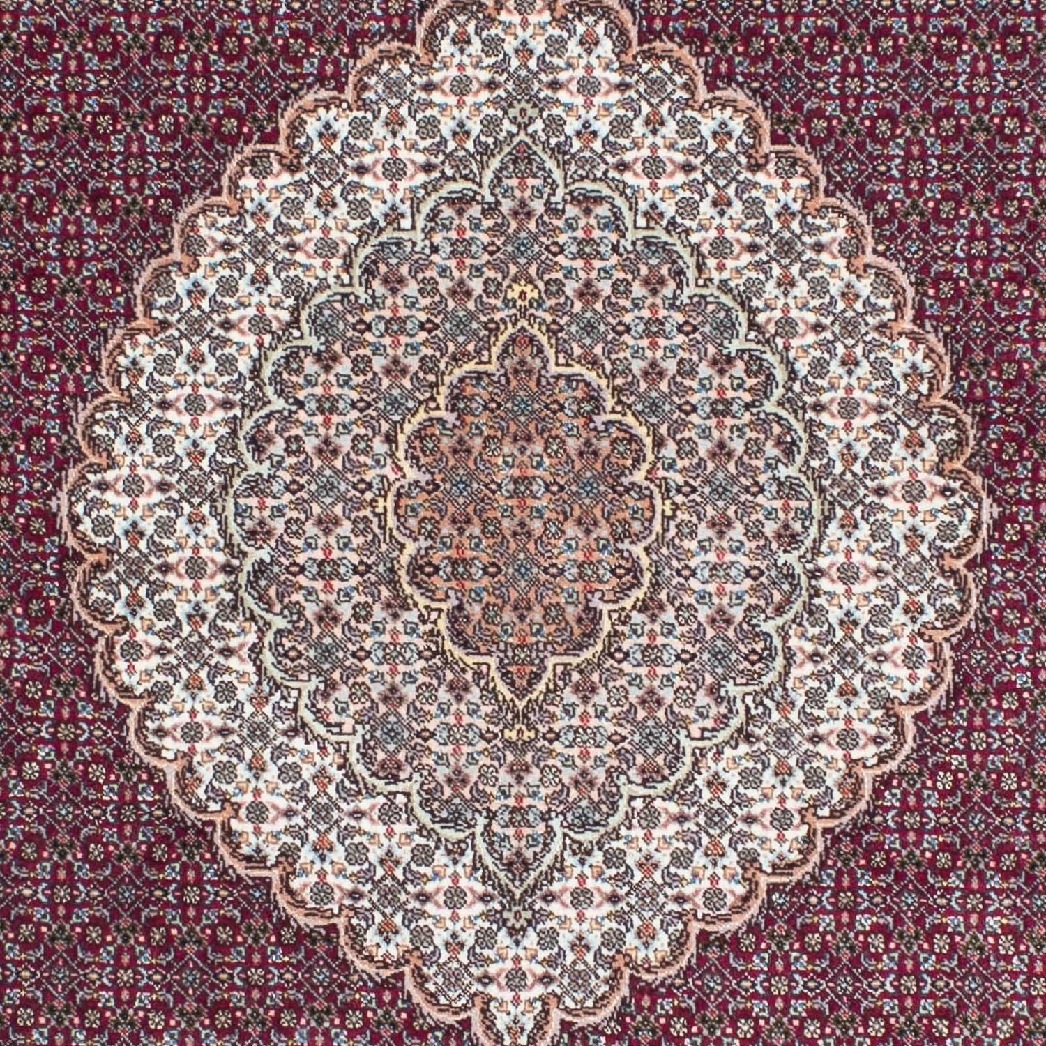 Persisk tæppe - Tabriz - 206 x 153 cm - mørkerød