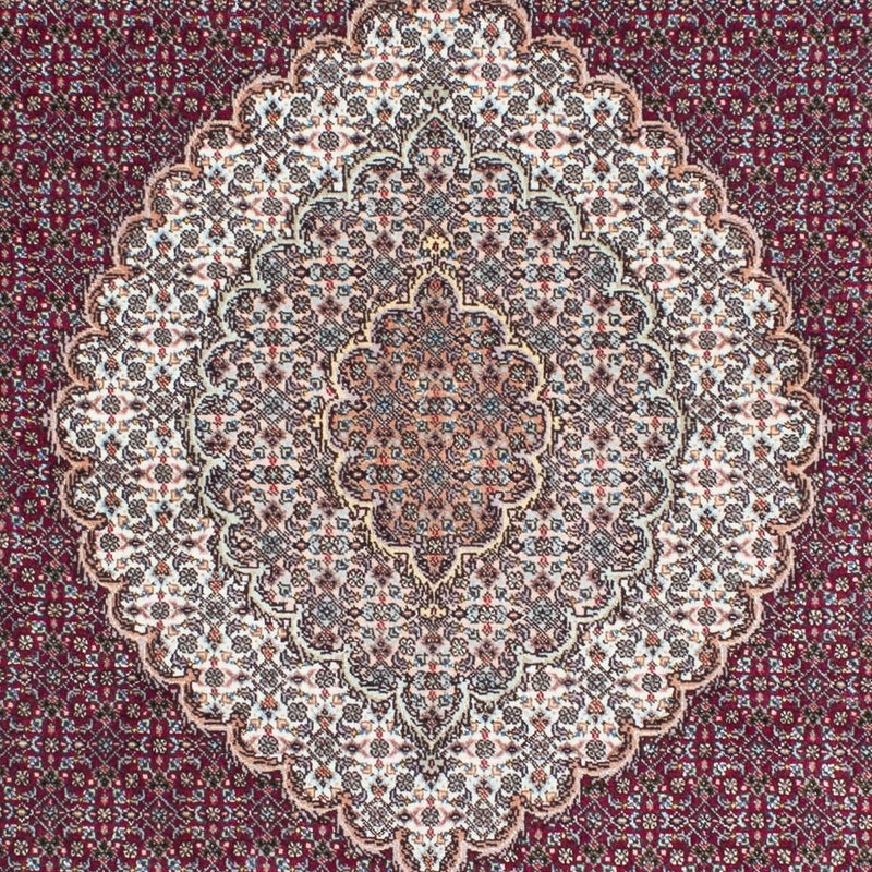 Persisk tæppe - Tabriz - 206 x 153 cm - mørkerød