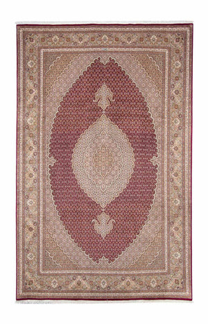 Persisk tæppe - Tabriz - 323 x 204 cm - mørkerød