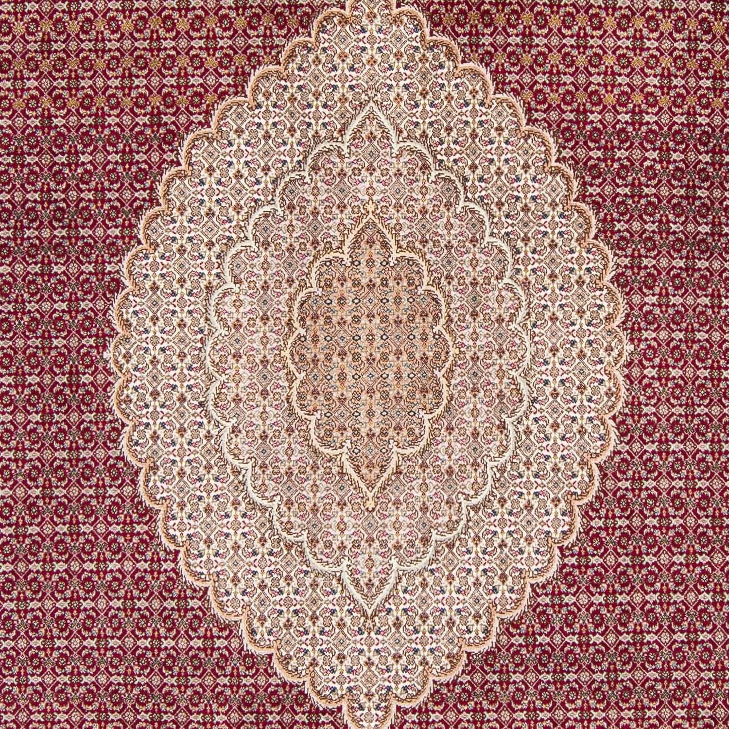 Persisk tæppe - Tabriz - 323 x 204 cm - mørkerød
