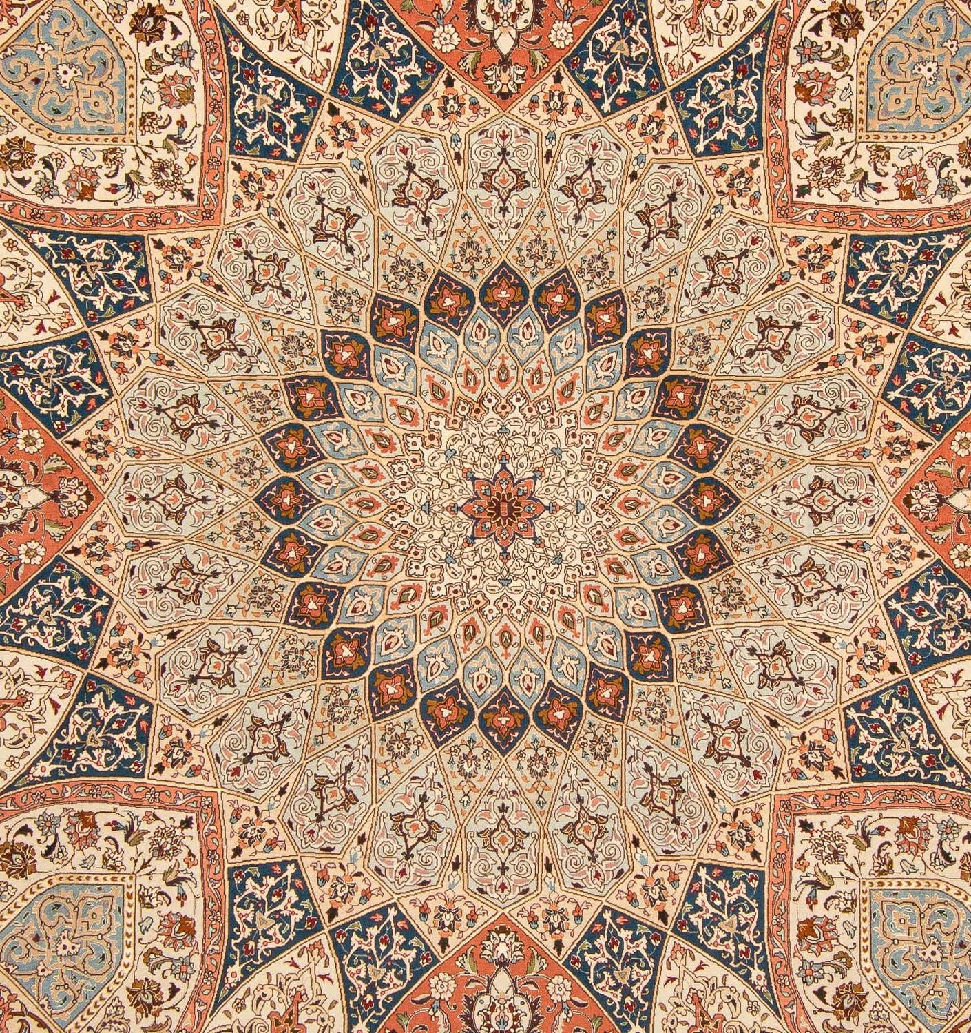 Persisk tæppe - Tabriz - Royal firkantet  - 264 x 253 cm - lys brun