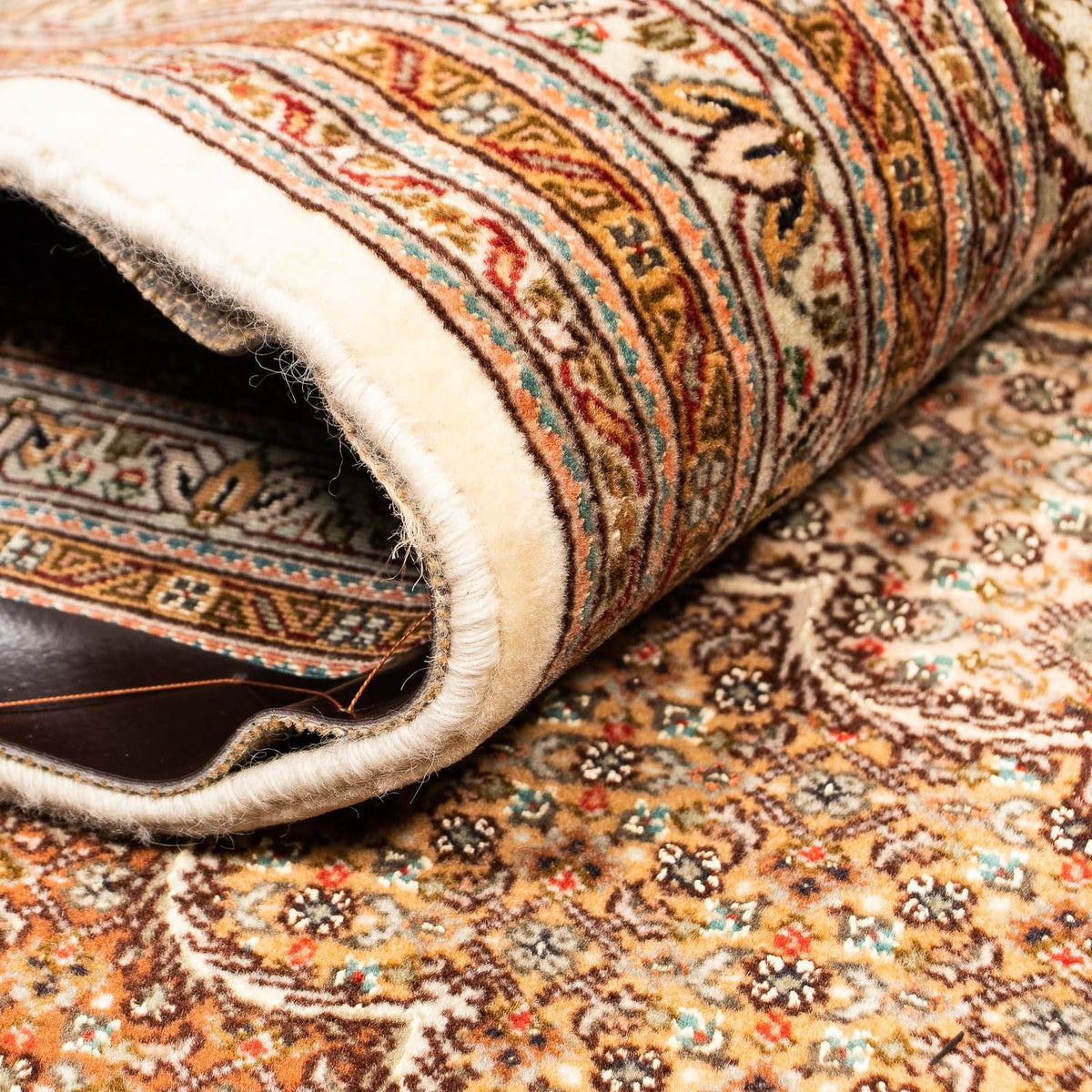 Persisk tæppe - Tabriz - 403 x 302 cm - lys brun