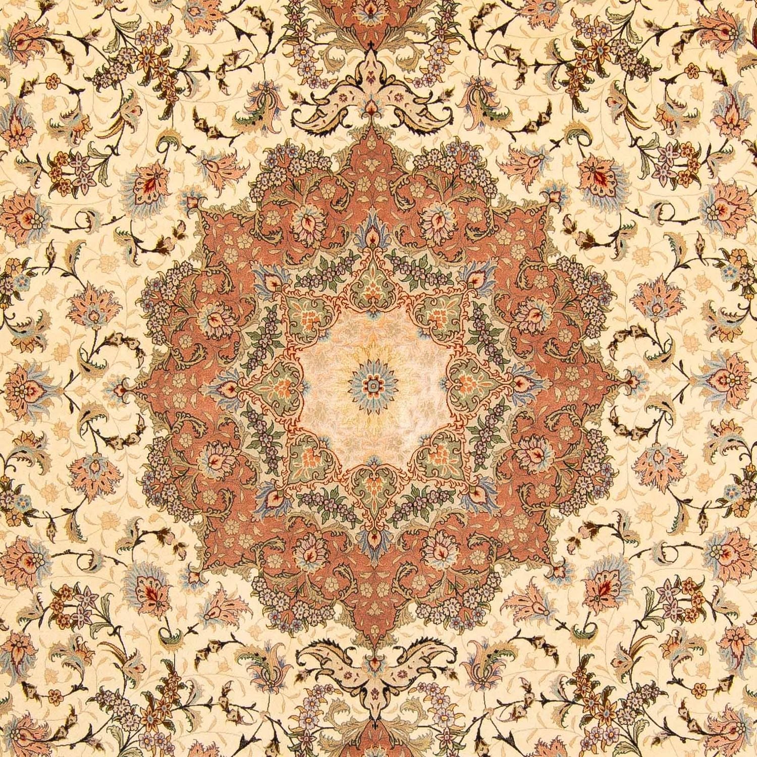 Persisk tæppe - Tabriz - Royal - 413 x 297 cm - brun