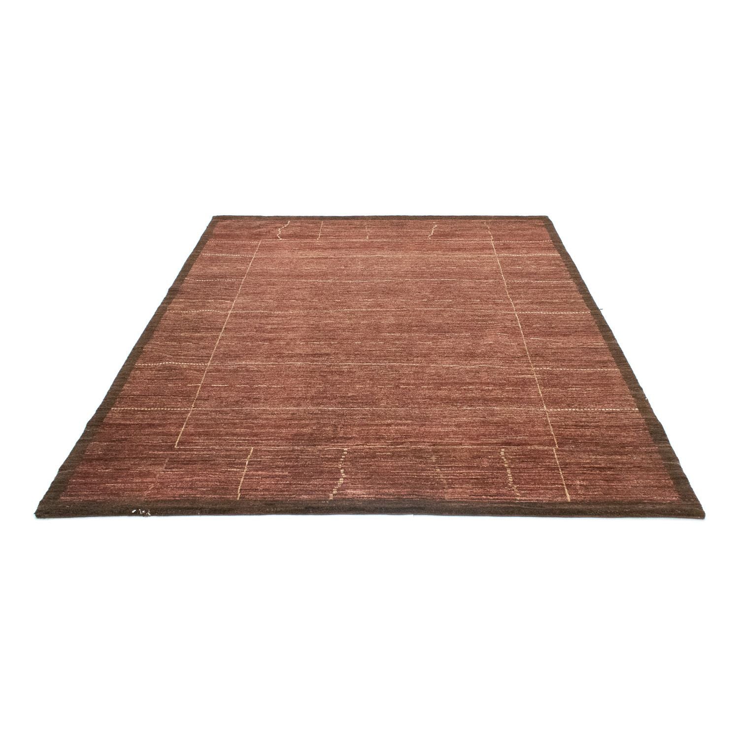 Gabbeh Tæppe - Loribaft Persisk - 209 x 160 cm - lys mocca