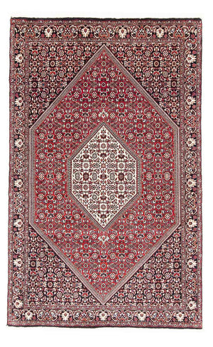 Persisk tæppe - Bijar - 172 x 110 cm - lysrød