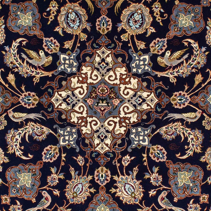 Persisk tæppe - Isfahan - Premium - 235 x 160 cm - mørkeblå