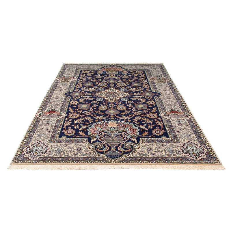 Persisk tæppe - Isfahan - Premium - 235 x 160 cm - mørkeblå