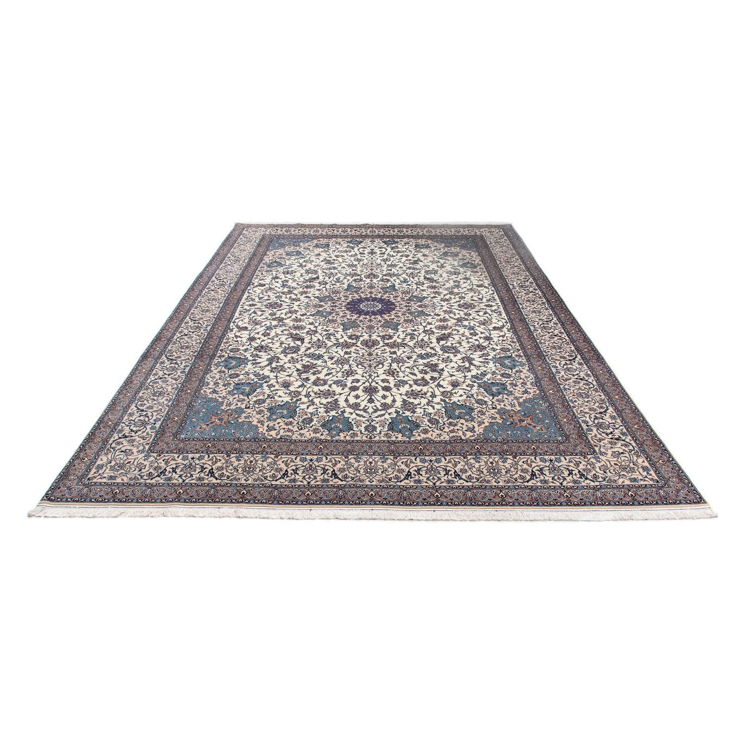 Persisk tæppe - Nain - Premium - 368 x 254 cm - beige