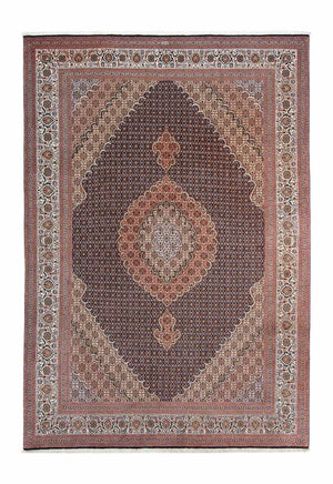Persisk tæppe - Tabriz - 295 x 206 cm - mørkebrun