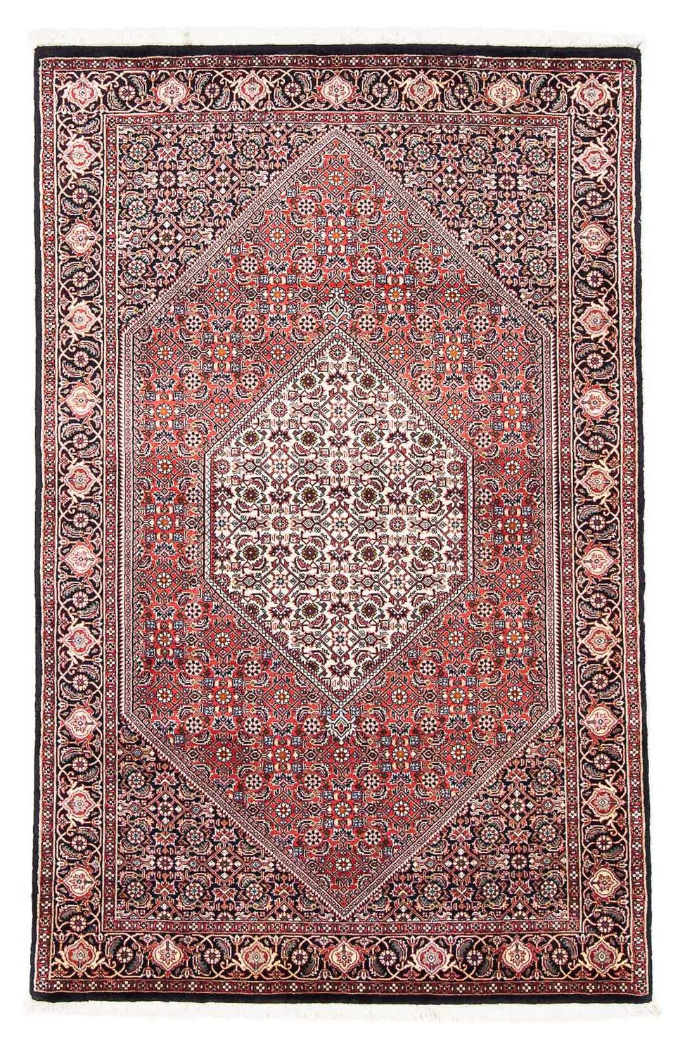 Persisk tæppe - Bijar - 174 x 108 cm - lysrød
