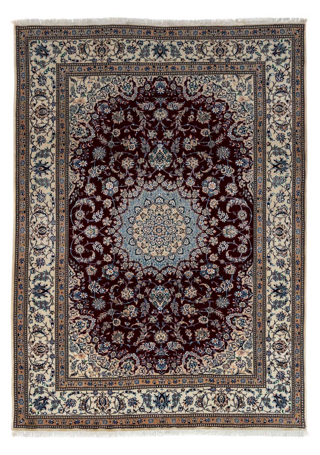 Persisk tæppe - Nain - Royal - 337 x 240 cm - mørkerød
