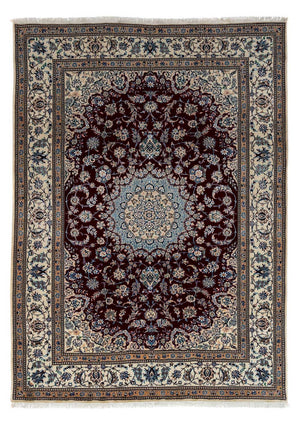 Persisk tæppe - Nain - Royal - 337 x 240 cm - mørkerød