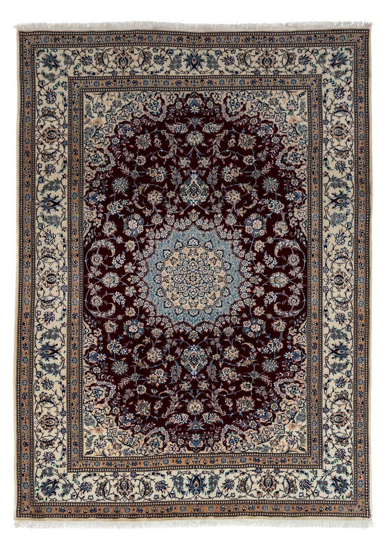 Persisk tæppe - Nain - Royal - 337 x 240 cm - mørkerød