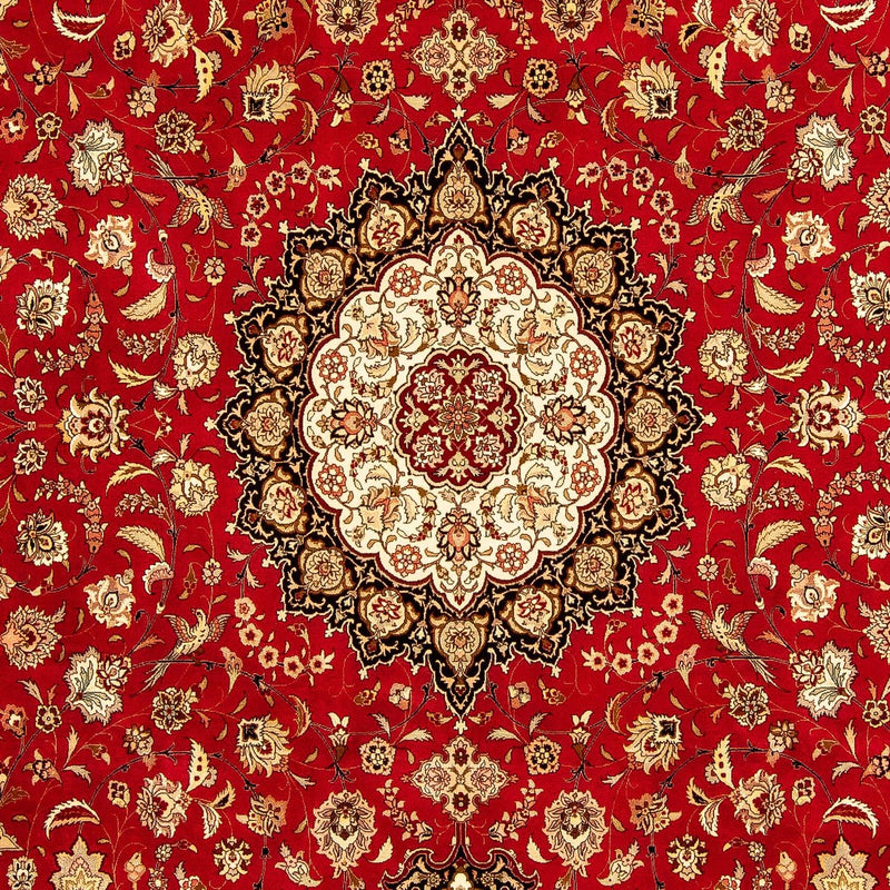 Persisk tæppe - Tabriz - Royal - 350 x 253 cm - rød