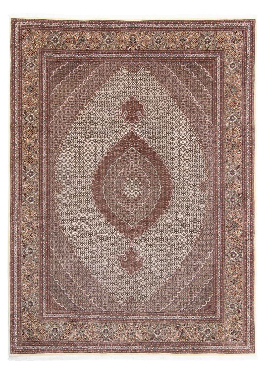 Persisk tæppe - Tabriz - 348 x 255 cm - brun