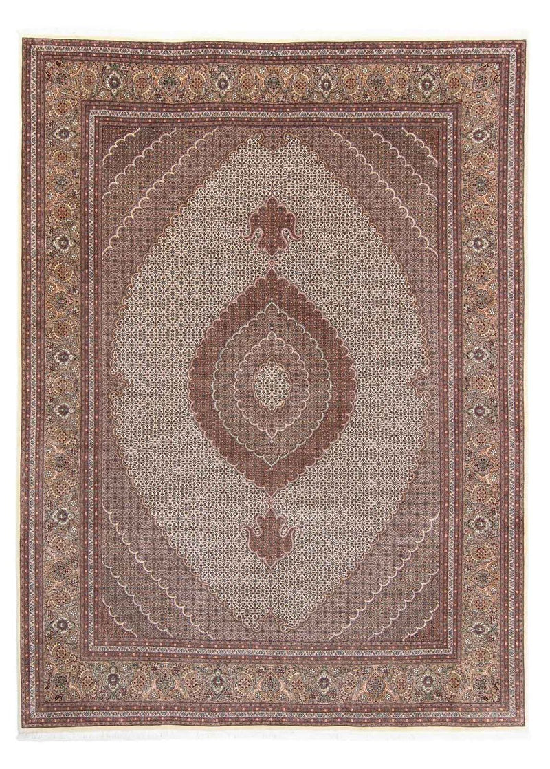 Persisk tæppe - Tabriz - 348 x 255 cm - brun