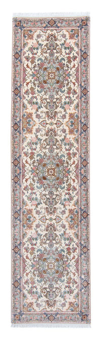 Løber Persisk tæppe - Tabriz - Royal - 356 x 90 cm - beige