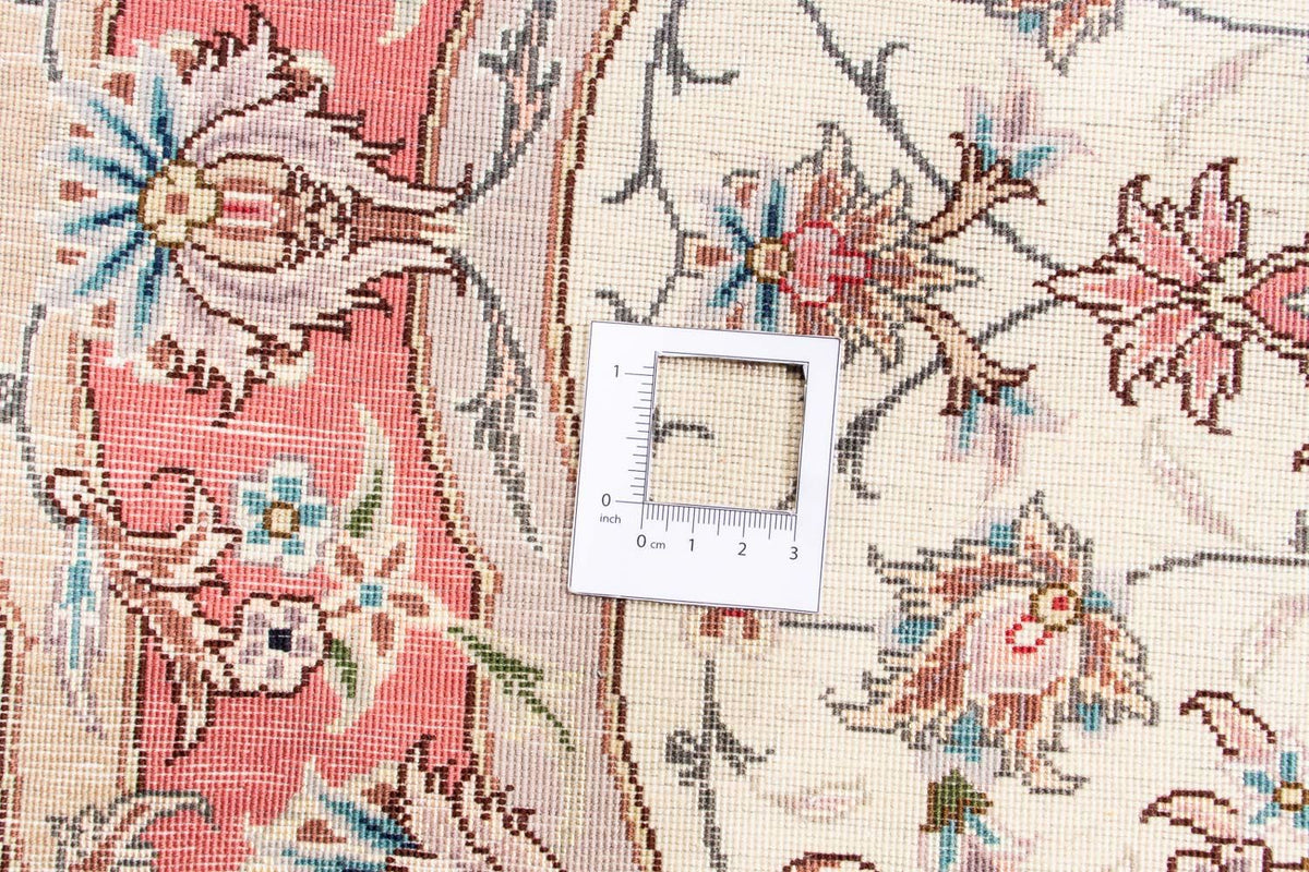 Persisk tæppe - Tabriz - Royal rundt  - 98 x 98 cm - beige