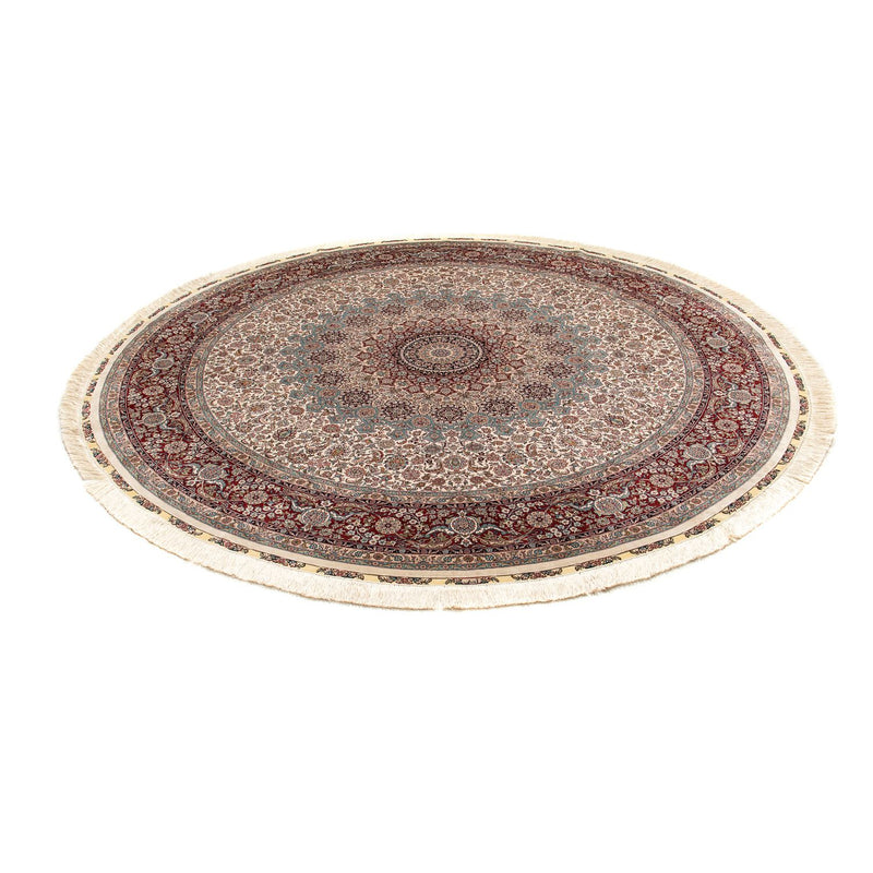 Orientalsk tæppe - Hereke rundt  - 215 x 215 cm - lys brun