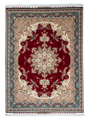 Persisk tæppe - Tabriz - Royal - 204 x 153 cm - mørkerød