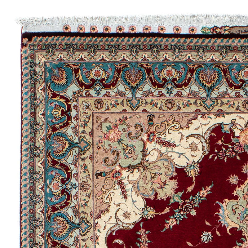 Persisk tæppe - Tabriz - Royal - 204 x 153 cm - mørkerød