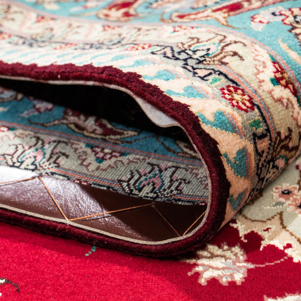 Persisk tæppe - Tabriz - Royal - 204 x 153 cm - mørkerød