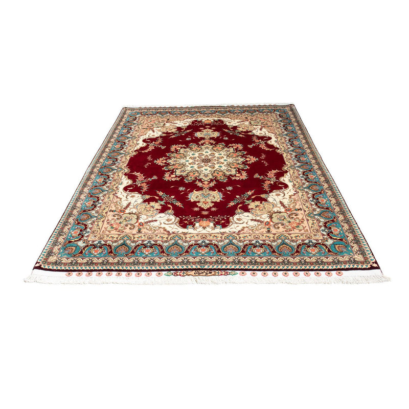Persisk tæppe - Tabriz - Royal - 204 x 153 cm - mørkerød