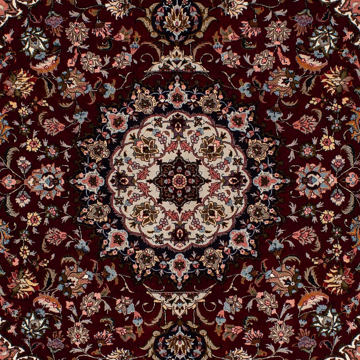 Persisk tæppe - Tabriz - Royal - 214 x 153 cm - mørkerød